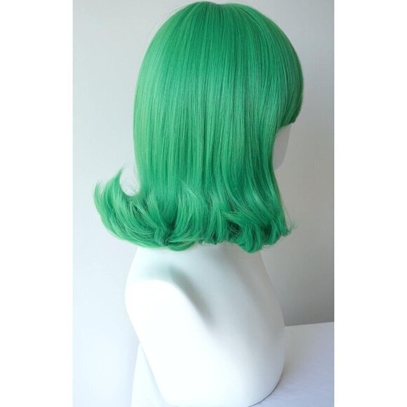 ? Coscostume Short Wavy Wig Women Green Costume Synthetic 14inches Tatsumaki main image 4